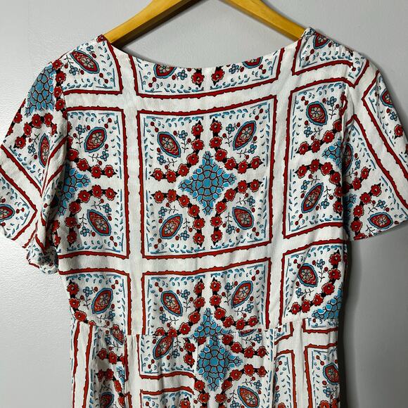 Anthropologie Maeve Praslin Floral Buttondown Dress Women’s 10 Bohemian Pockets - Picture 11 of 11